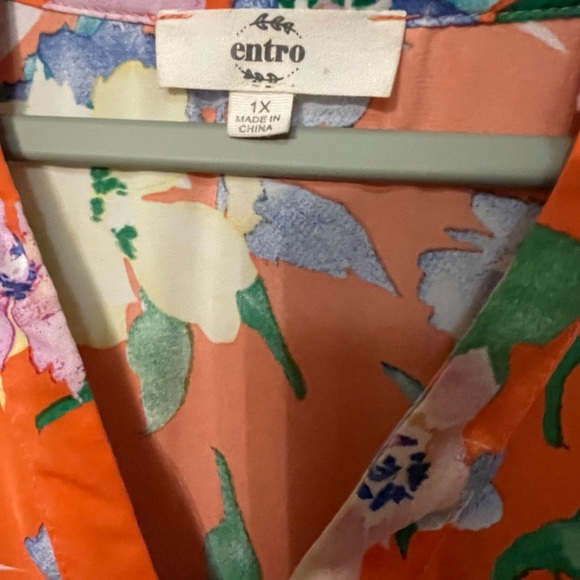 Entro Orange Floral Maxi Dress - Picture 2 of 3